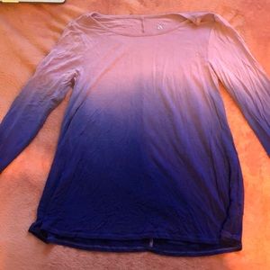 Long Sleeve Purple Ombré Shirt.